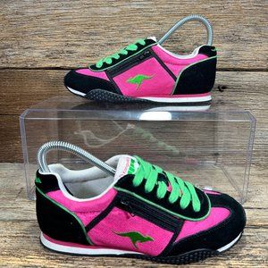 Vintage KangaROOS Pink Black Ruby Size 6 Sneakers with Zipper Pockets